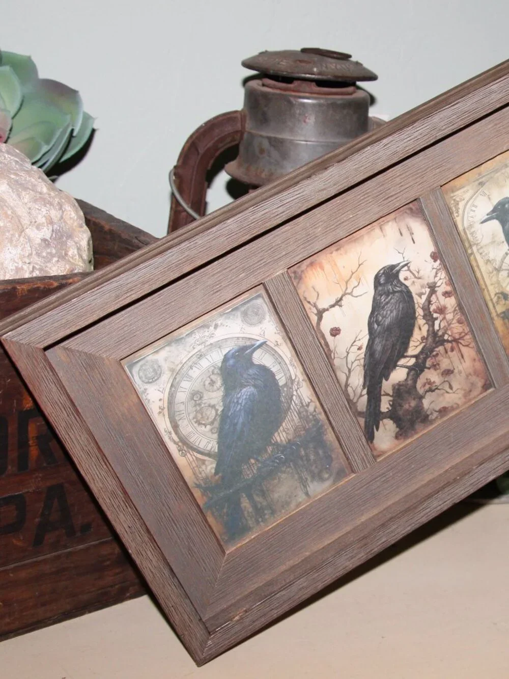 NEW Rustic French Country Primitive Farmhouse Raven Crow Wall Decor